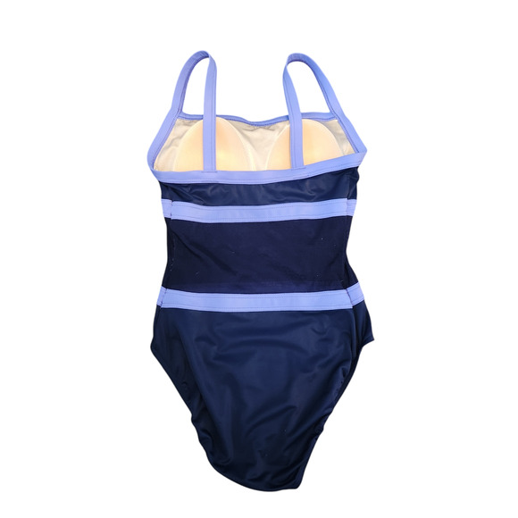 Baltex Swimsuit Size 10 One Piece Navy Blue and Periwinkle - Picture 2 of 5